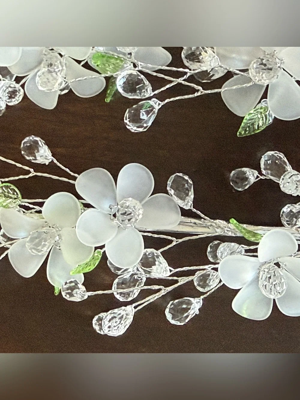 Valerie Parr Hill Frosted Flower Bead Picks Set of 4 Home Decor NWT